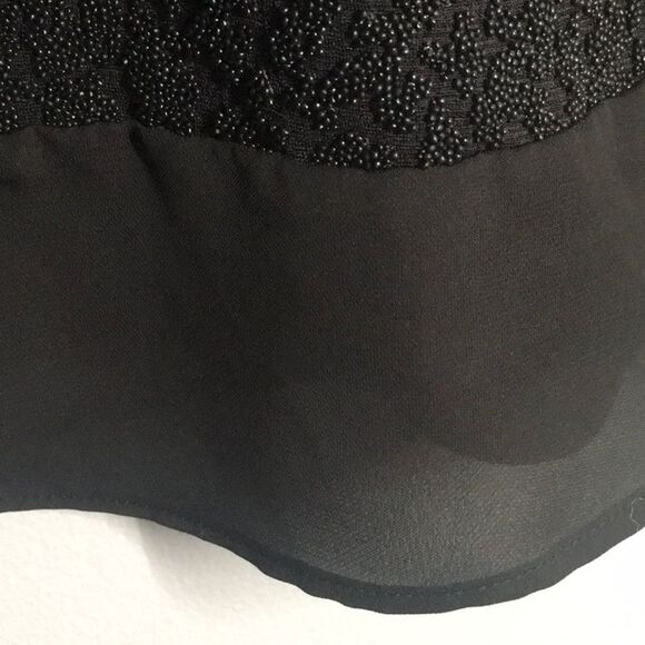 Elegant Simply Vera Verawang top women’s size pl petite Large black embellished - Picture 6 of 16